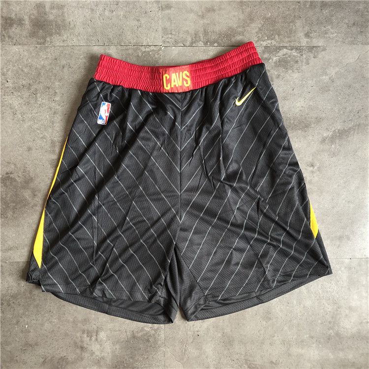 Men NBA Cleveland Cavaliers Black Nike Shorts 0416